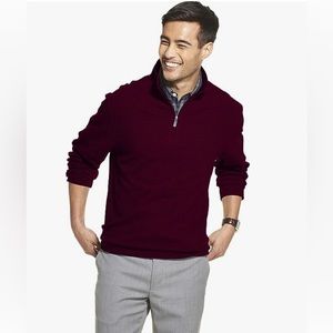 Van Heusen Men's Long Sleeve 1/4 Zipup size Large